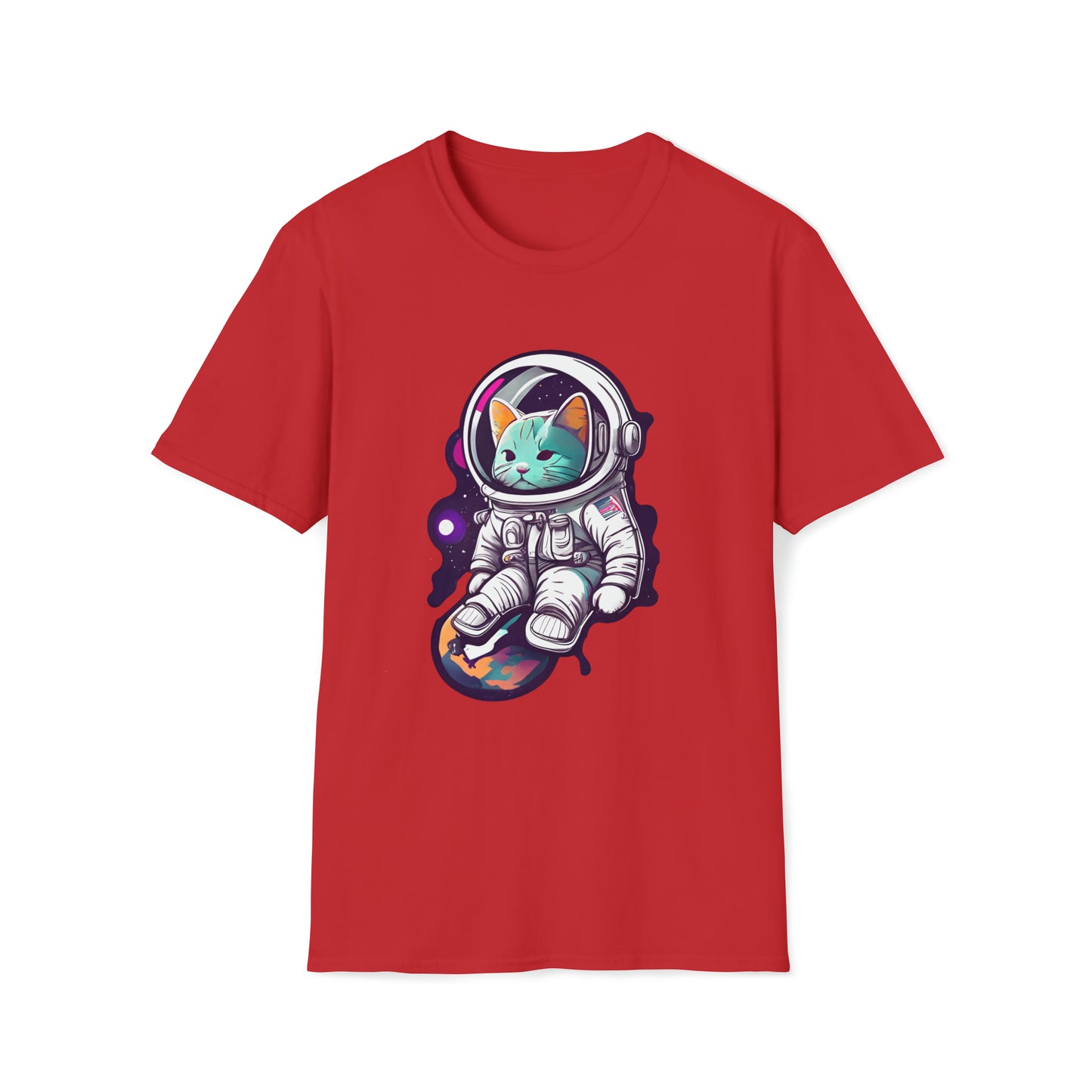 Cat In Space Unisex Softstyle T-Shirt