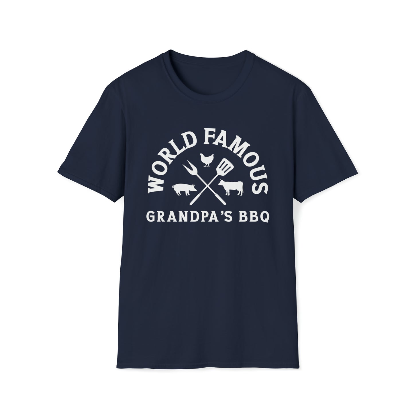 World's Famous Grandpa's BBQ | Funny Gift | Father's Day | Gildan | Unisex T-Shirt Design