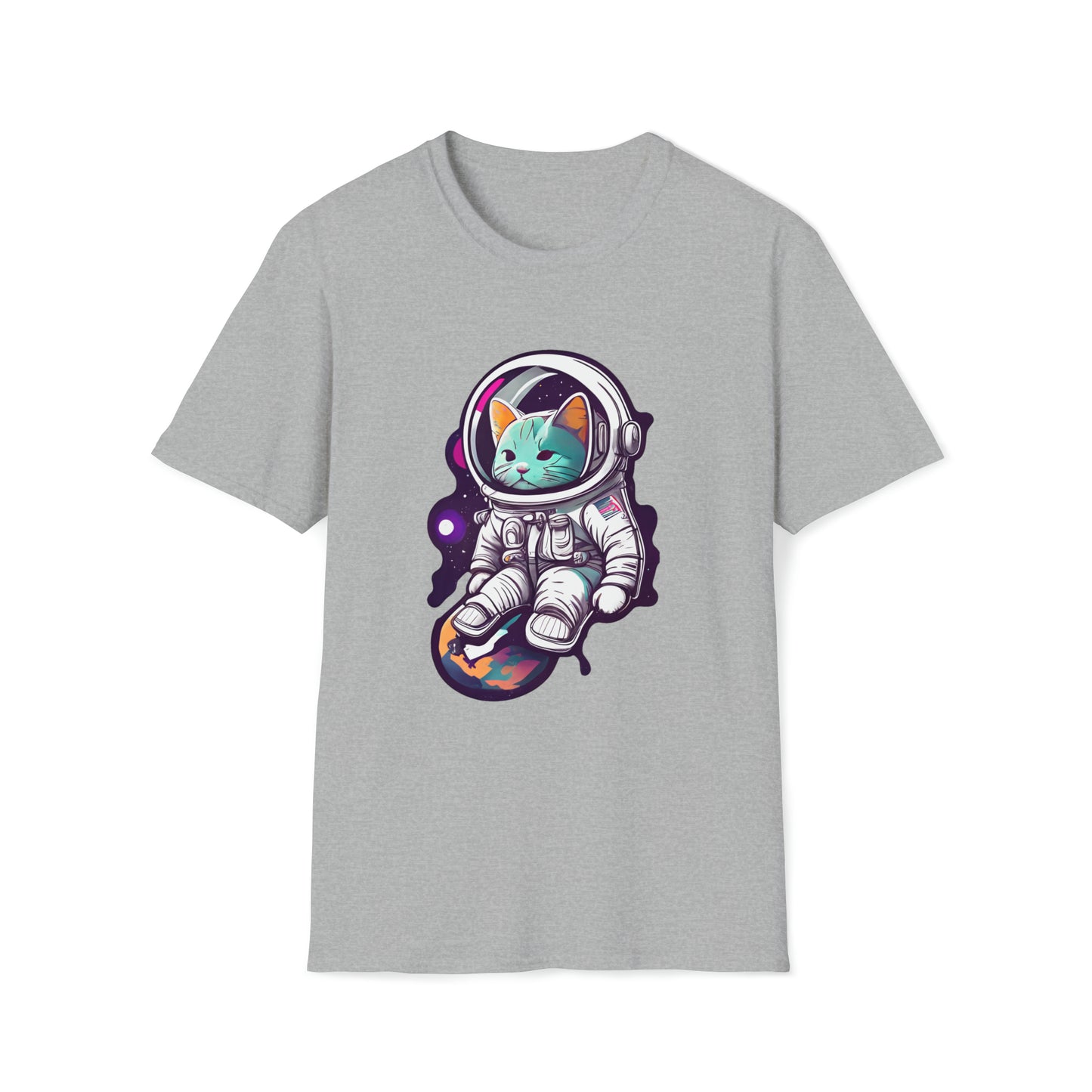 Cat In Space Unisex Softstyle T-Shirt