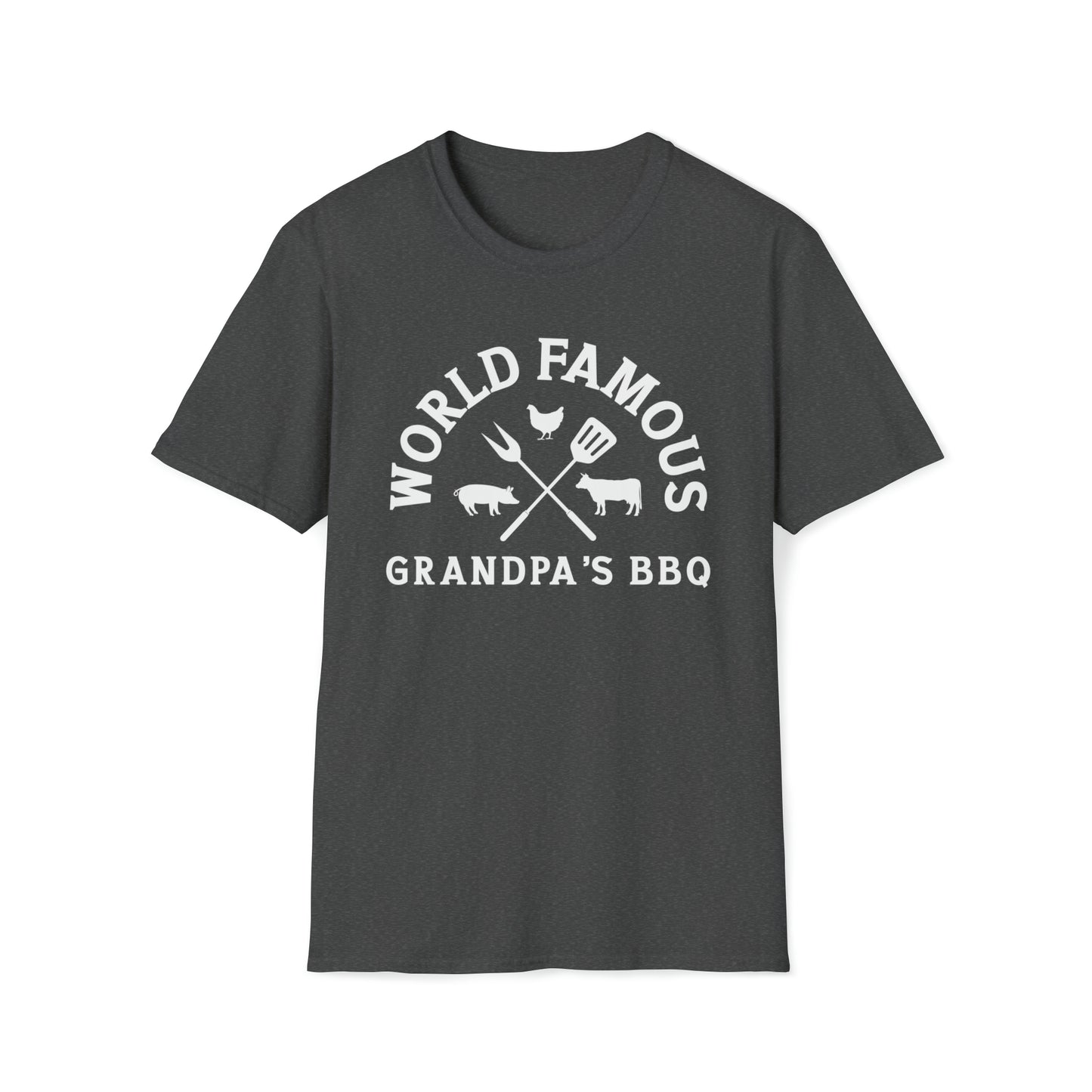 World's Famous Grandpa's BBQ | Funny Gift | Father's Day | Gildan | Unisex T-Shirt Design