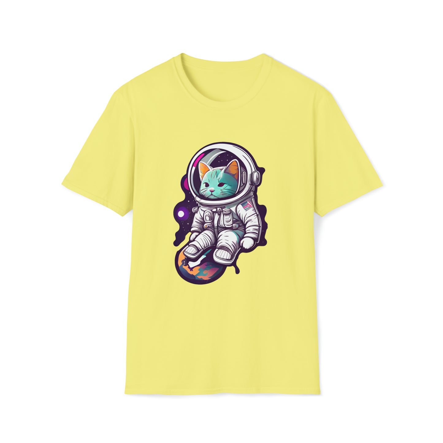 Cat In Space Unisex Softstyle T-Shirt