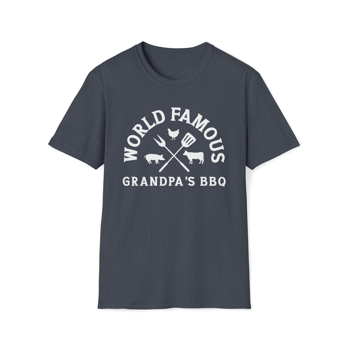 World's Famous Grandpa's BBQ | Funny Gift | Father's Day | Gildan | Unisex T-Shirt Design