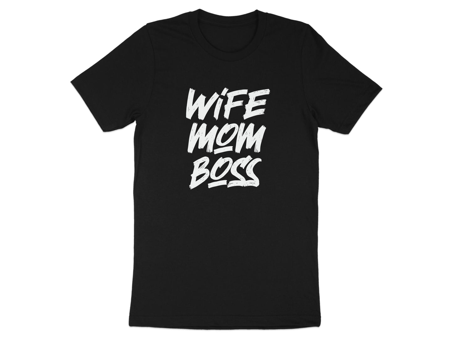 Wife Mom Boss Printed Bold Lettering T-shirt product