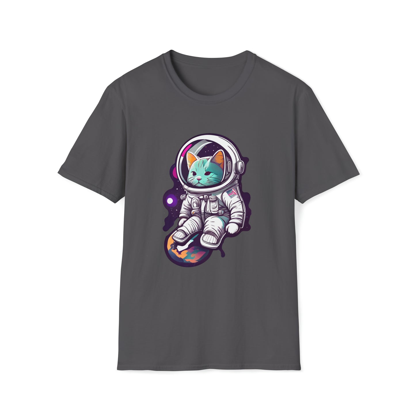 Cat In Space Unisex Softstyle T-Shirt