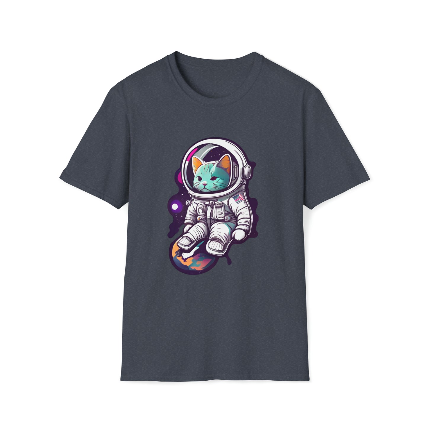 Cat In Space Unisex Softstyle T-Shirt