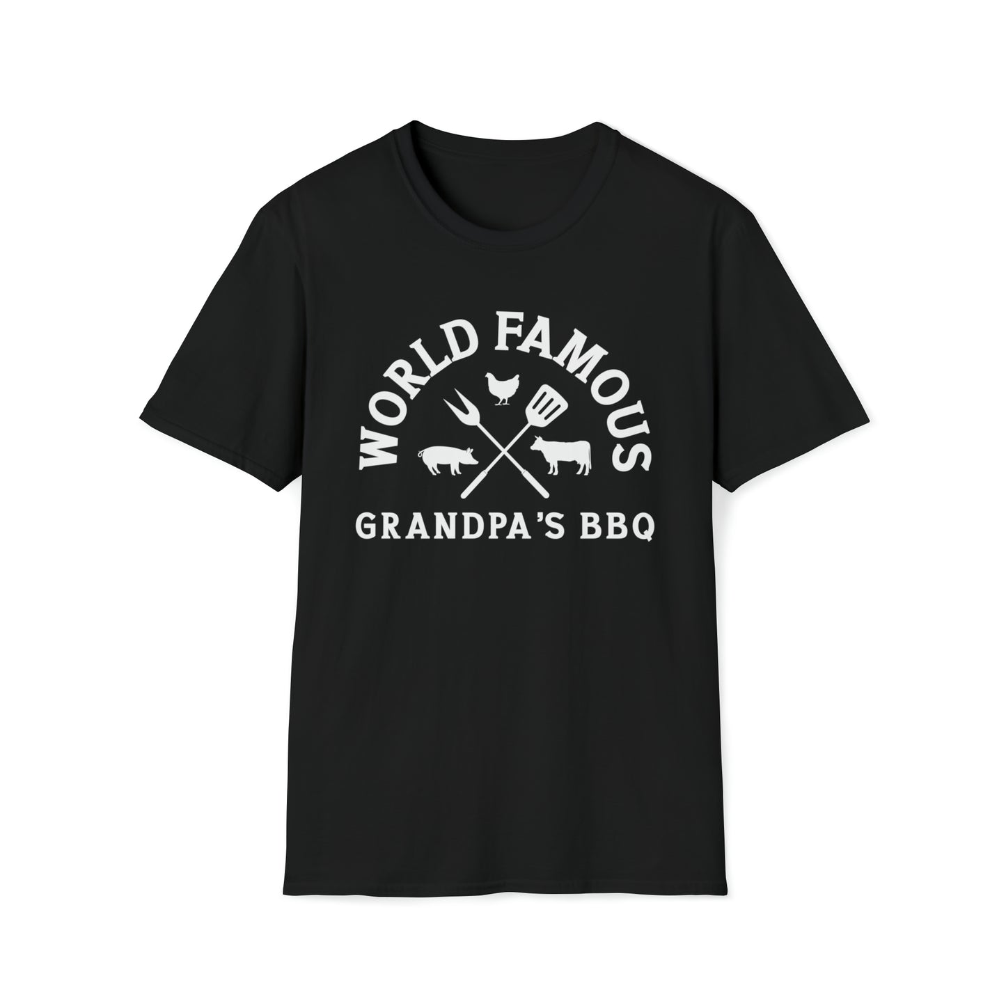 World's Famous Grandpa's BBQ | Funny Gift | Father's Day | Gildan | Unisex T-Shirt Design