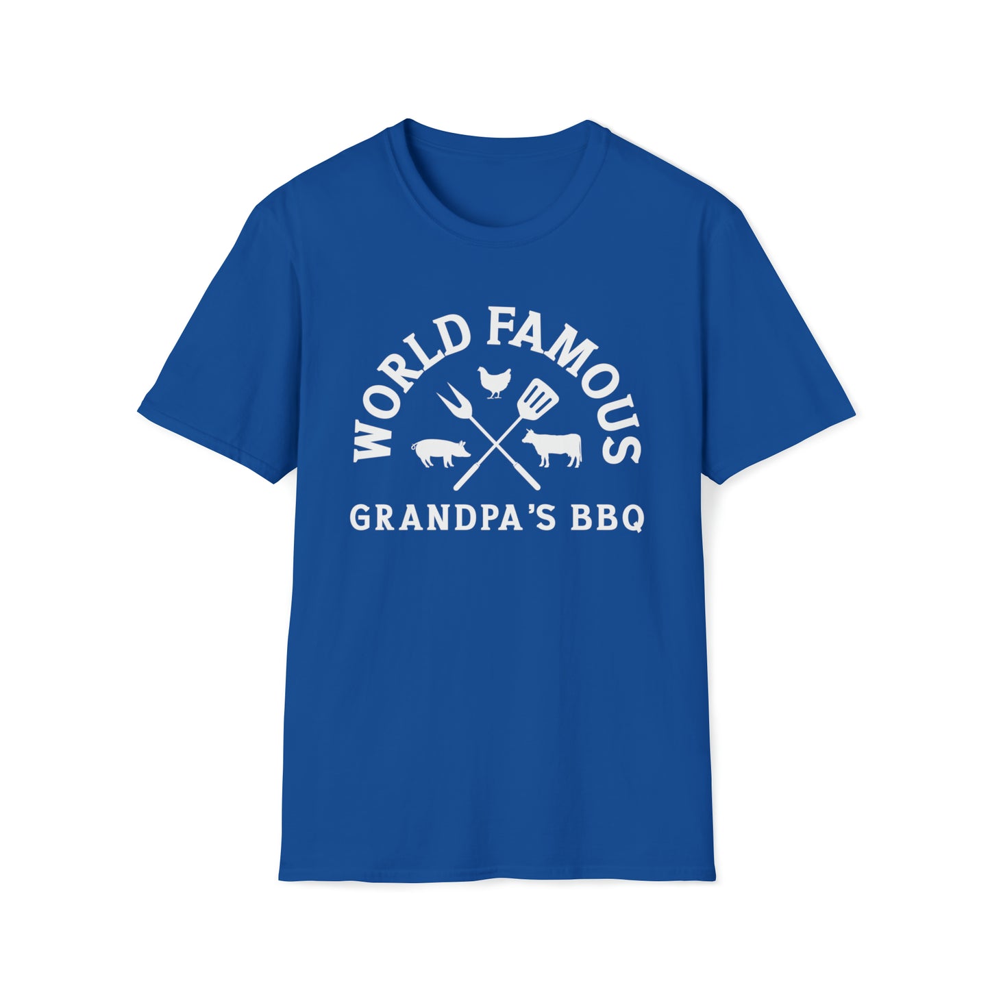 World's Famous Grandpa's BBQ | Funny Gift | Father's Day | Gildan | Unisex T-Shirt Design