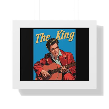 The King Elvis Presley Framed Poster - Iconic Rock and Roll Wall Art, Music Legend Home Decor