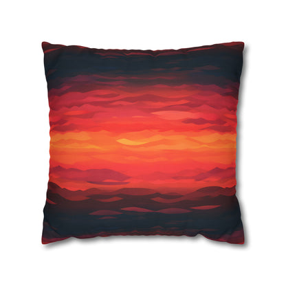 Red Sunset Pillow Case