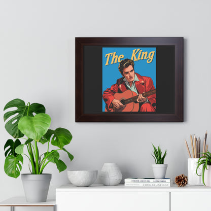 The King Elvis Presley Framed Poster - Iconic Rock and Roll Wall Art, Music Legend Home Decor