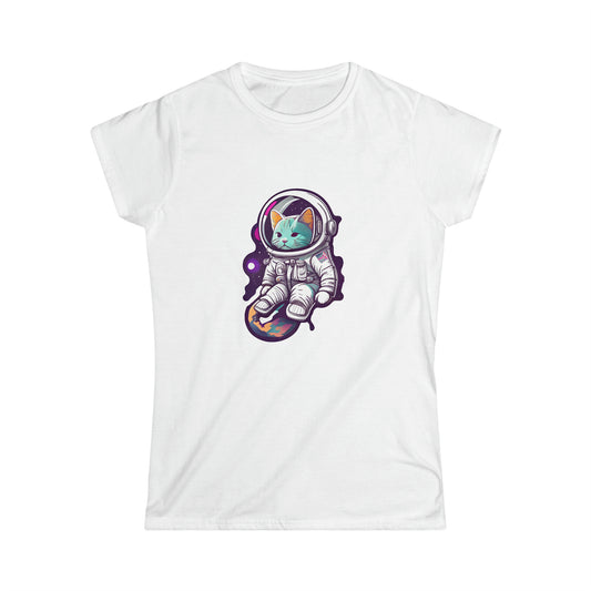 Cat In Space Shirt Women's Softstyle T-Shirt