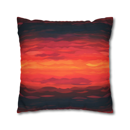 Red Sunset Pillow Case