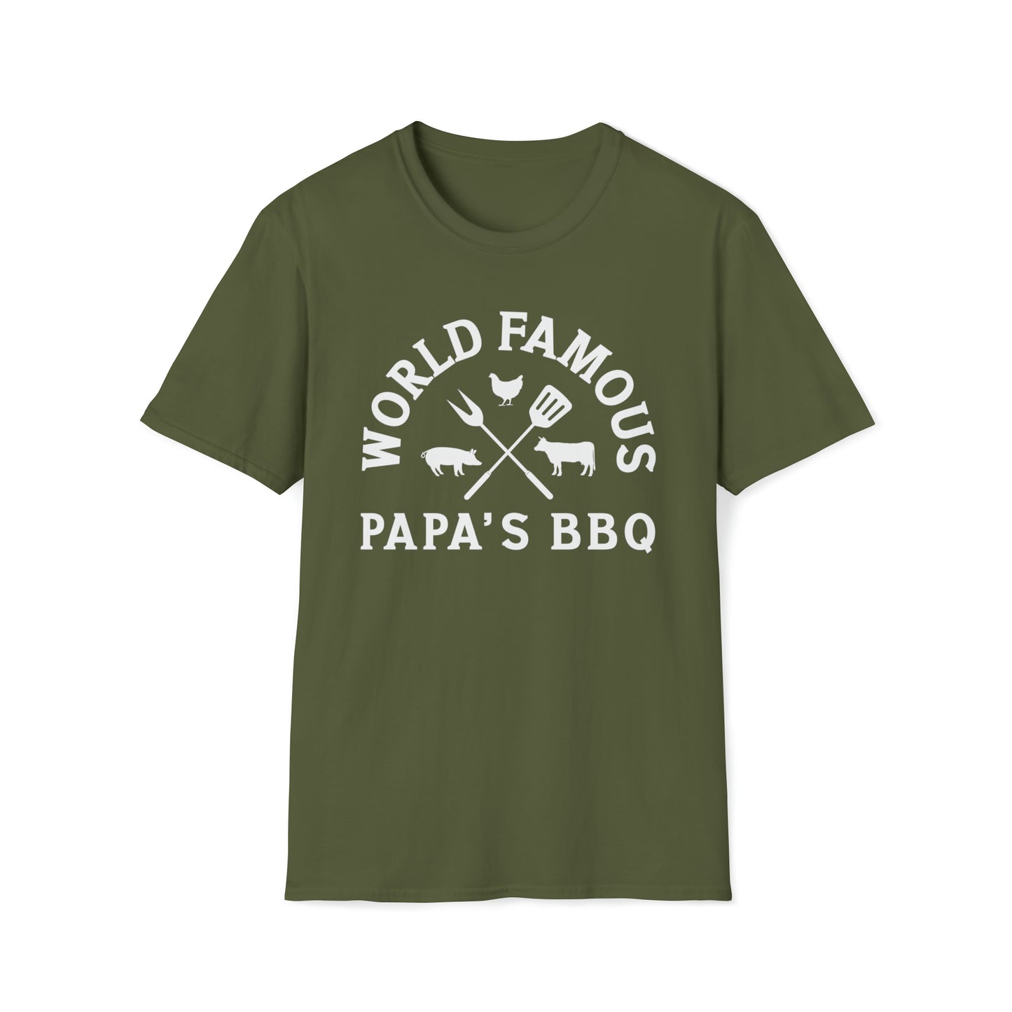 World's Famous Papa's BBQ | Funny Gift | Father's Day | Gildan | Unisex T-Shirt Design