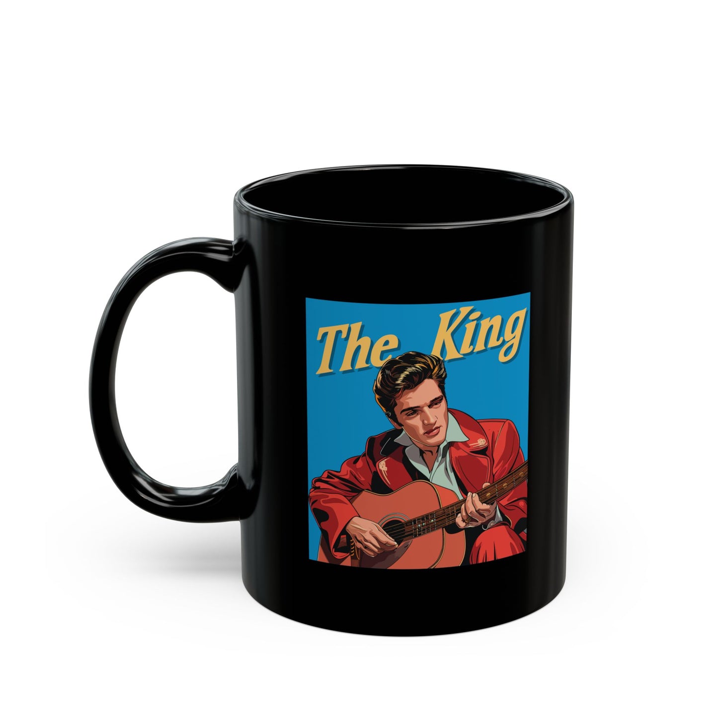 The King Elvis Presley Black Mug