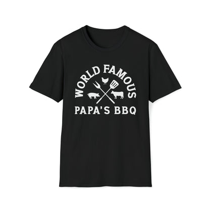 World's Famous Papa's BBQ | Funny Gift | Father's Day | Gildan | Unisex T-Shirt Design