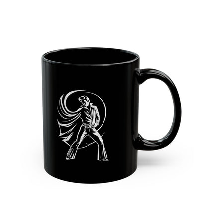 Elvis The King Black Mug