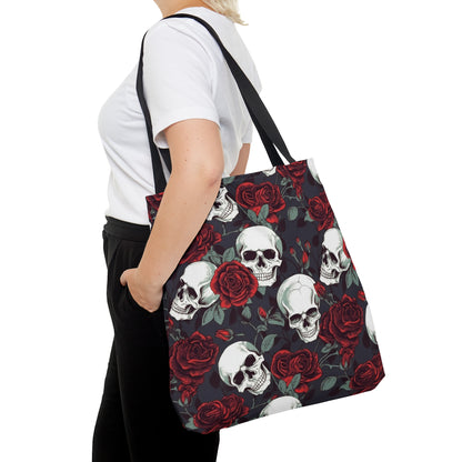 Skulls and Roses Tote Bag