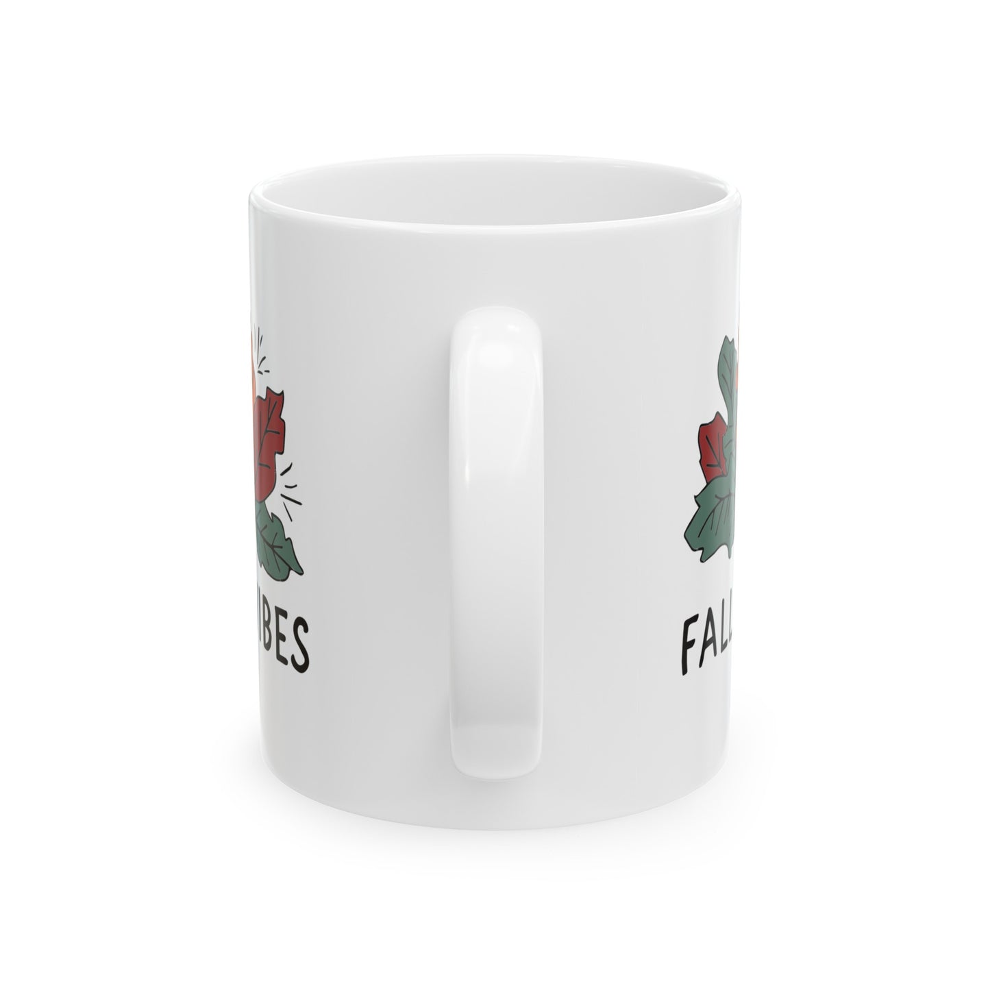 Fall Vibes Coffee Mug - Autumn Season White Ceramic Cup, Perfect for Fall Lovers