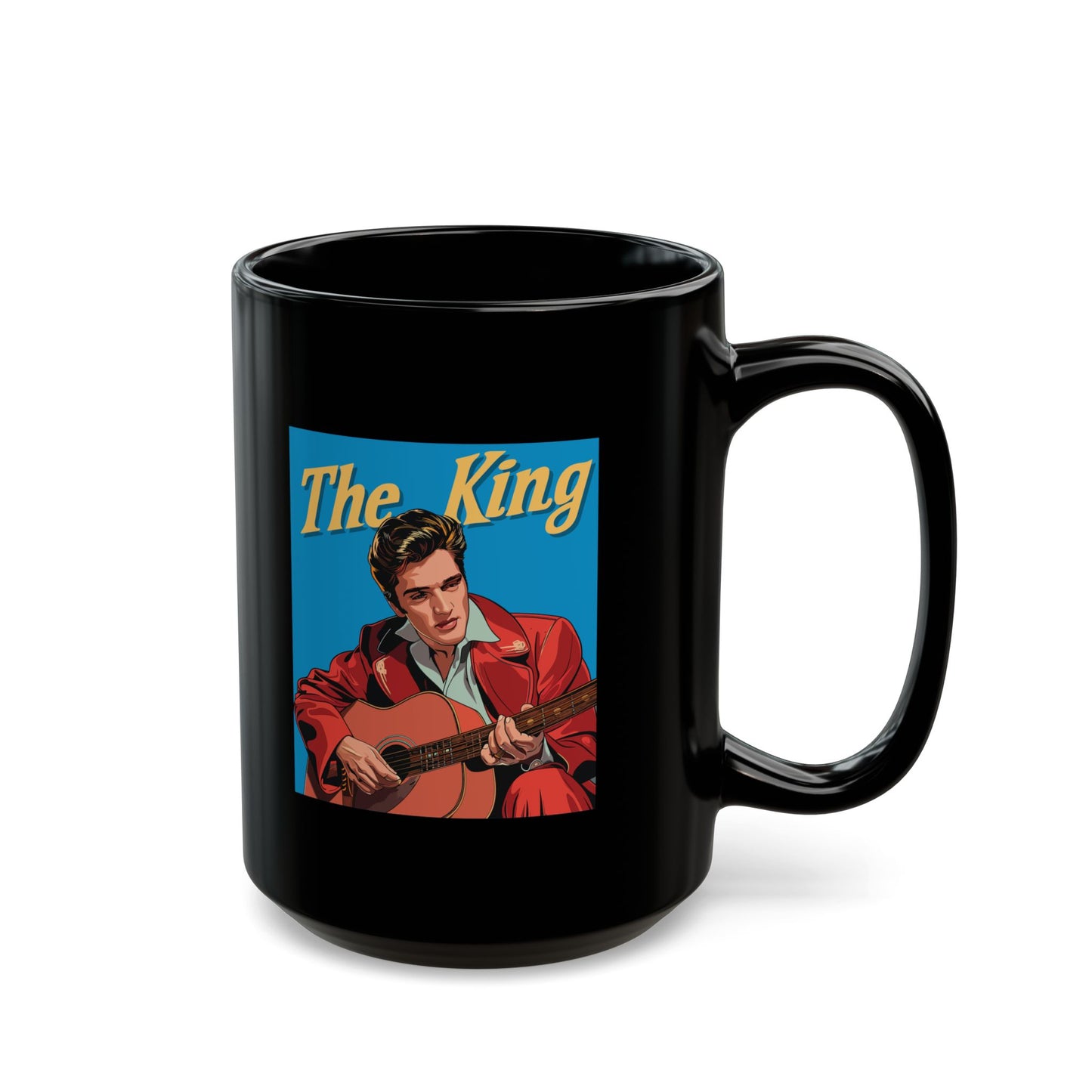 The King Elvis Presley Black Mug