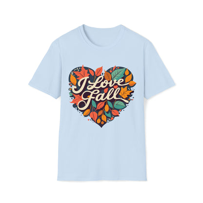 Heartfelt I Love Fall Tee - Embrace Autumn Vibes