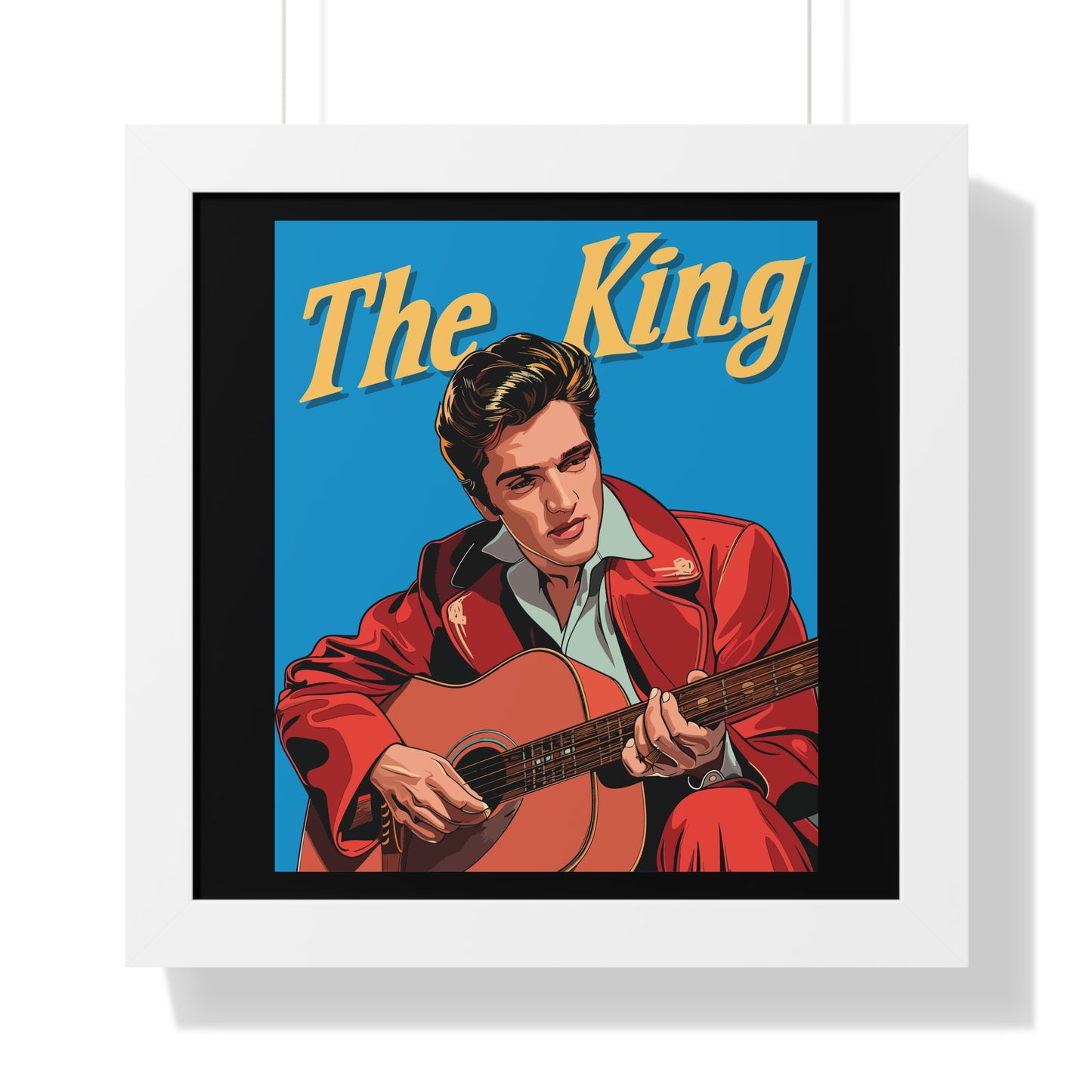 The King Elvis Presley Framed Poster - Iconic Rock and Roll Wall Art, Music Legend Home Decor