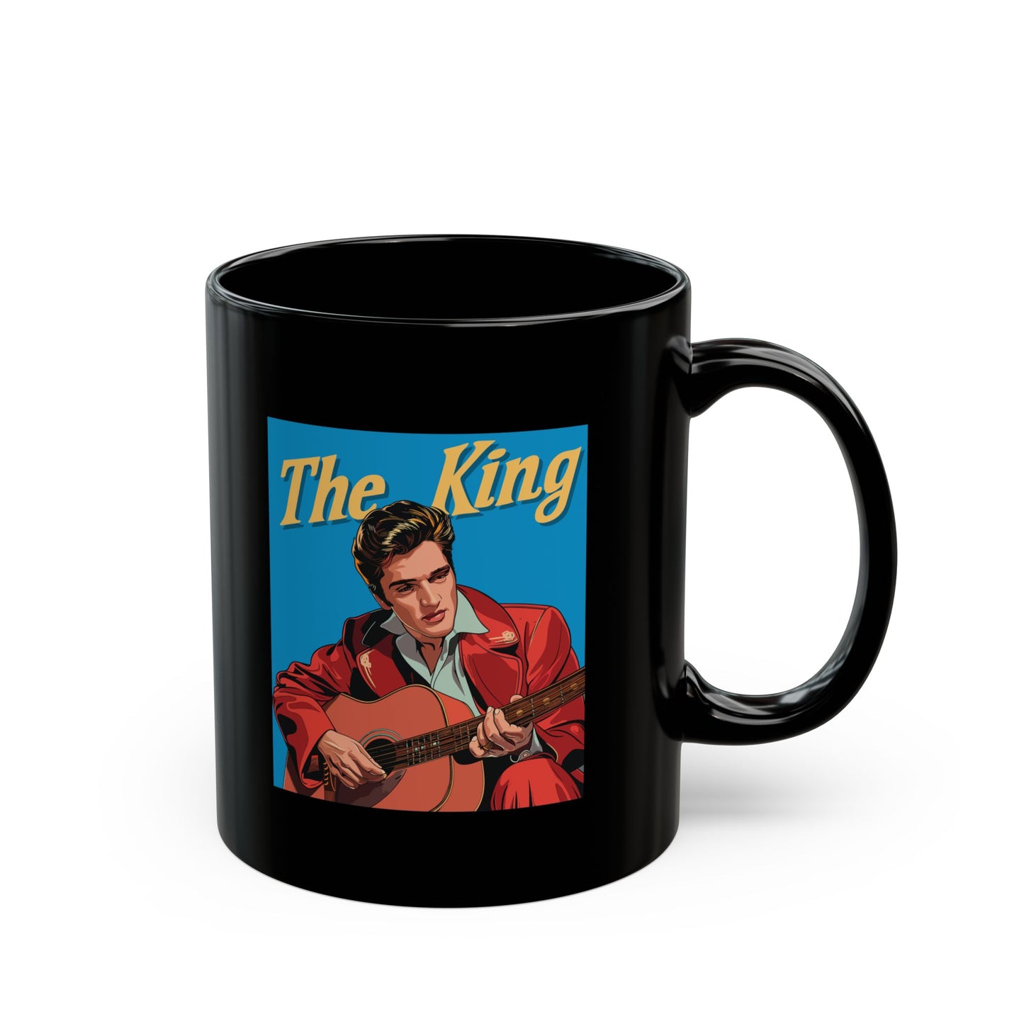 The King Elvis Presley Black Mug