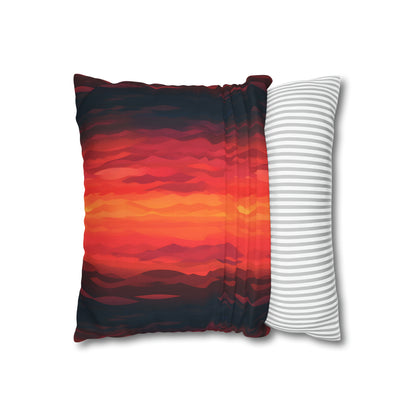 Red Sunset Pillow Case