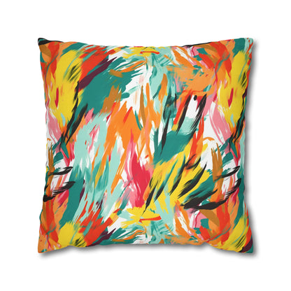 Exotic Flora and Fauna Abstract Paints Pillow Case