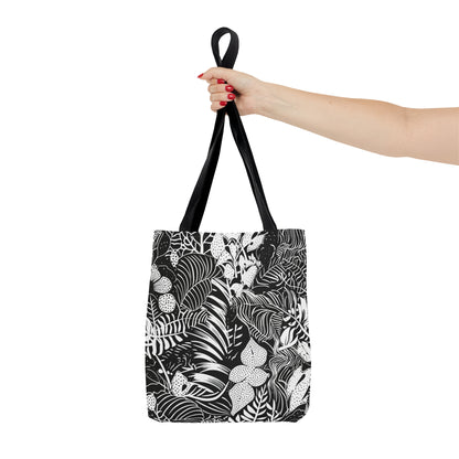 Black and White Tropical Tote Bag