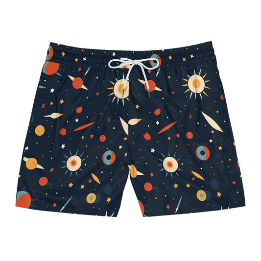 Spacey Floral Men's Swim Shorts