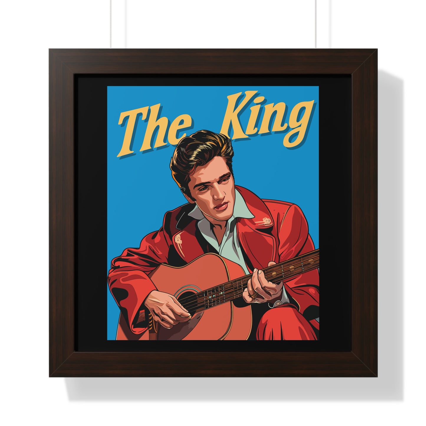 The King Elvis Presley Framed Poster - Iconic Rock and Roll Wall Art, Music Legend Home Decor