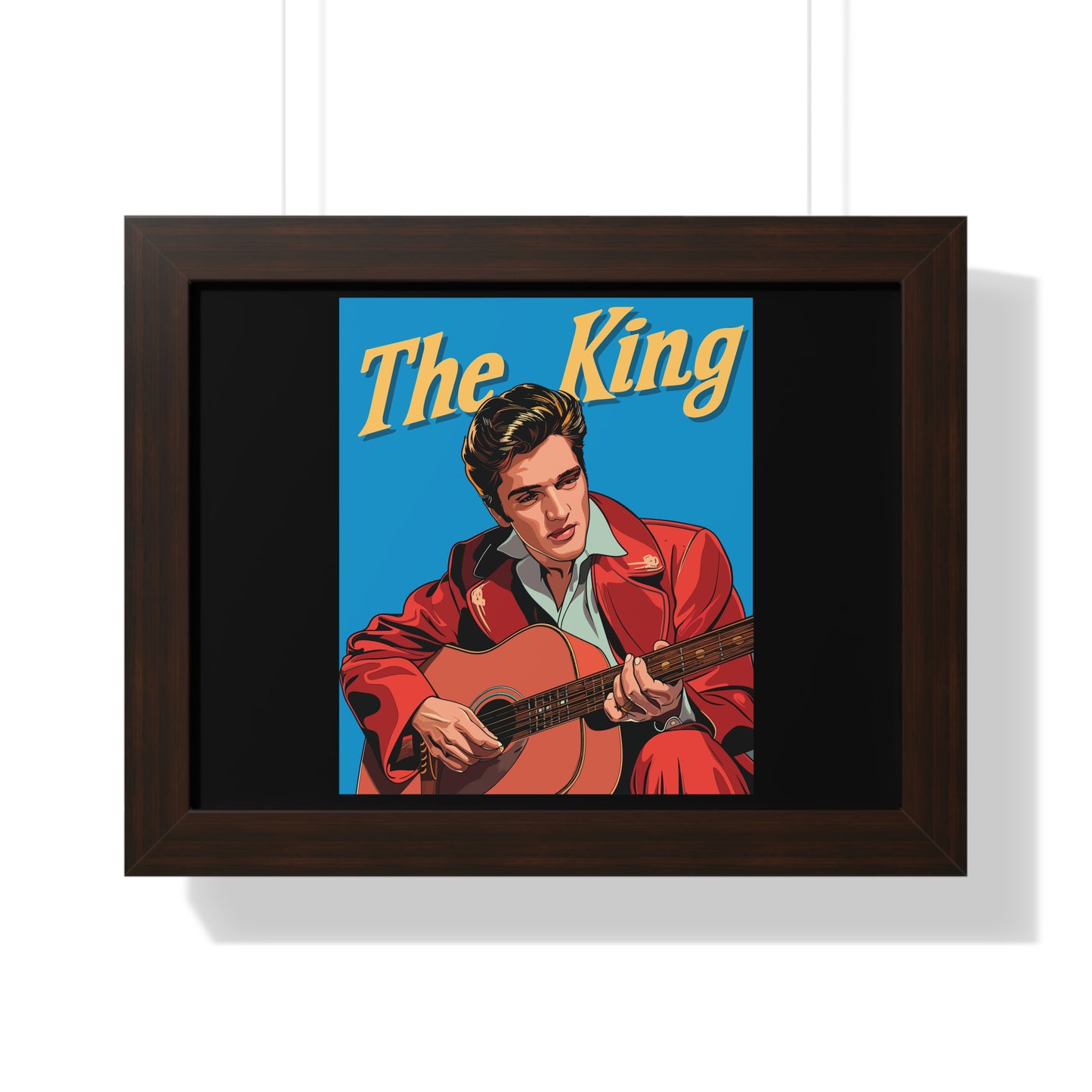 The King Elvis Presley Framed Poster - Iconic Rock and Roll Wall Art, Music Legend Home Decor