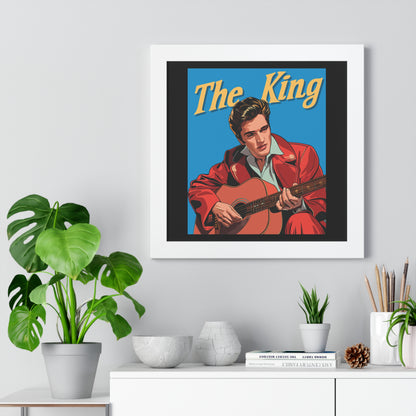 The King Elvis Presley Framed Poster - Iconic Rock and Roll Wall Art, Music Legend Home Decor