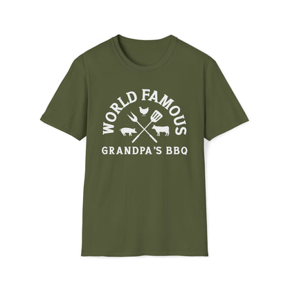 World's Famous Grandpa's BBQ | Funny Gift | Father's Day | Gildan | Unisex T-Shirt Design