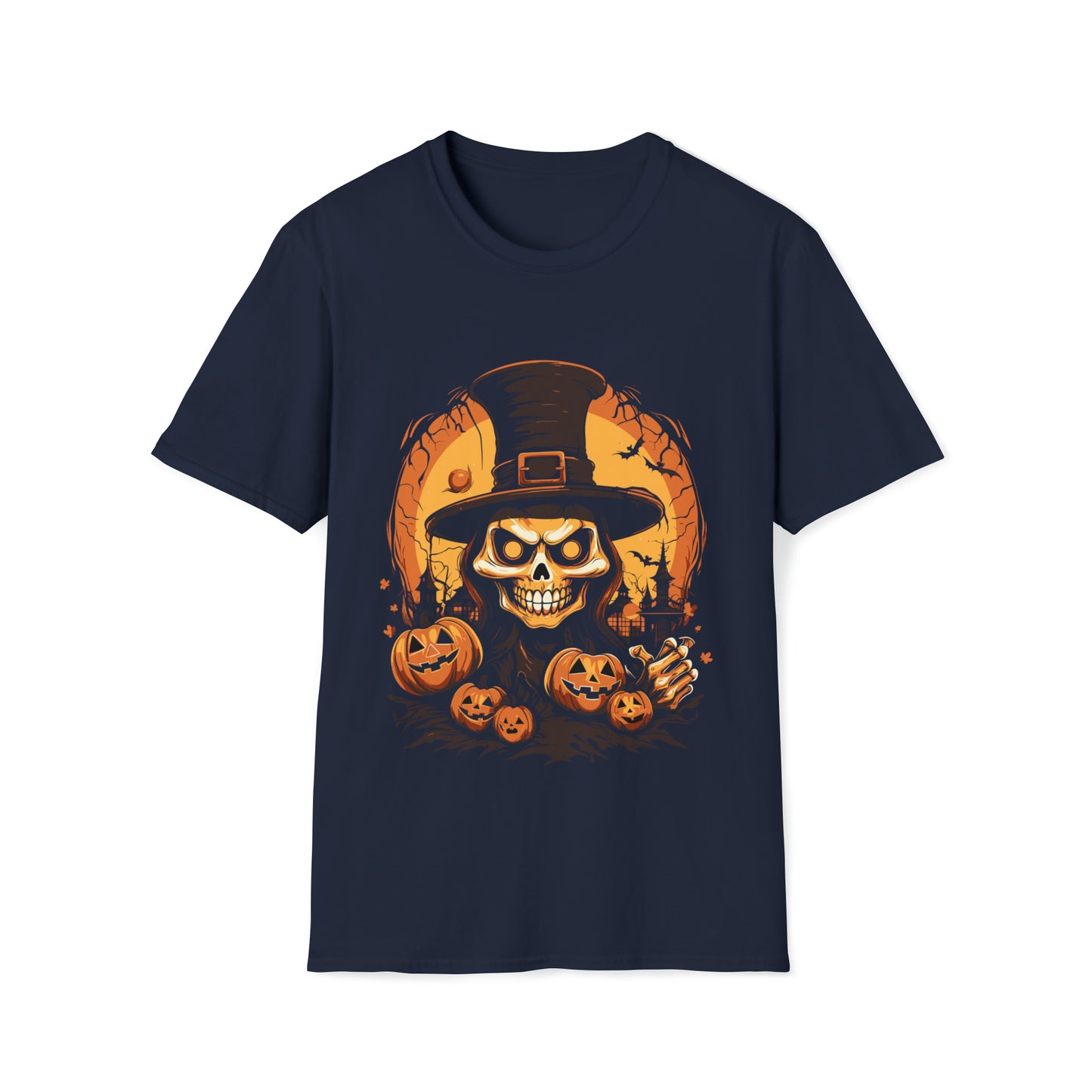 Creepy Witch Halloween T-Shirt - Skulls Spooky Season Apparel, Nightmare Halloween Shirt, Funny Halloween Shirt, Halloween Party