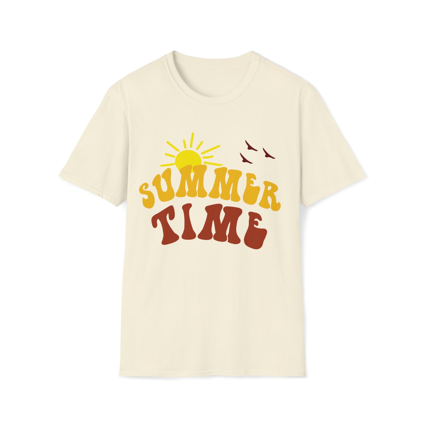 Summer Time Groovy Vibes Unisex Softstyle T-Shirt