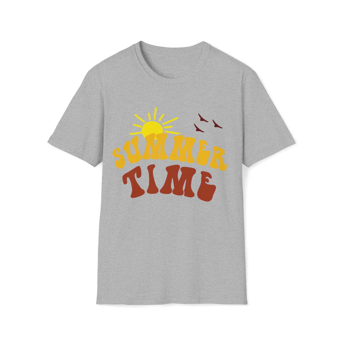 Summer Time Groovy Vibes Unisex Softstyle T-Shirt