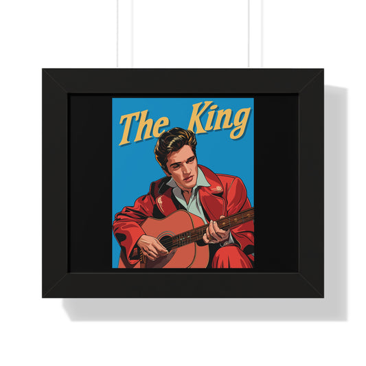 The King Elvis Presley Framed Poster - Iconic Rock and Roll Wall Art, Music Legend Home Decor