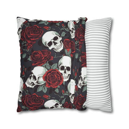 Floral Skulls and Roses Pillow Case