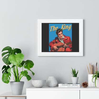 The King Elvis Presley Framed Poster - Iconic Rock and Roll Wall Art, Music Legend Home Decor