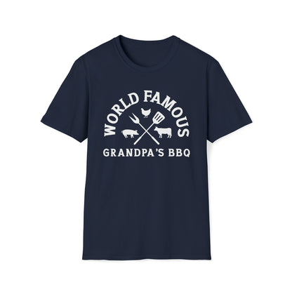 World's Famous Grandpa's BBQ | Funny Gift | Father's Day | Gildan | Unisex T-Shirt Design