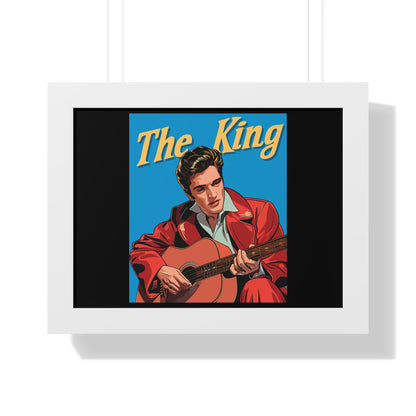 The King Elvis Presley Framed Poster - Iconic Rock and Roll Wall Art, Music Legend Home Decor