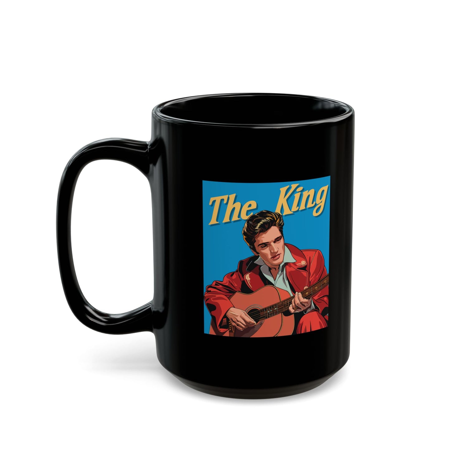 The King Elvis Presley Black Mug