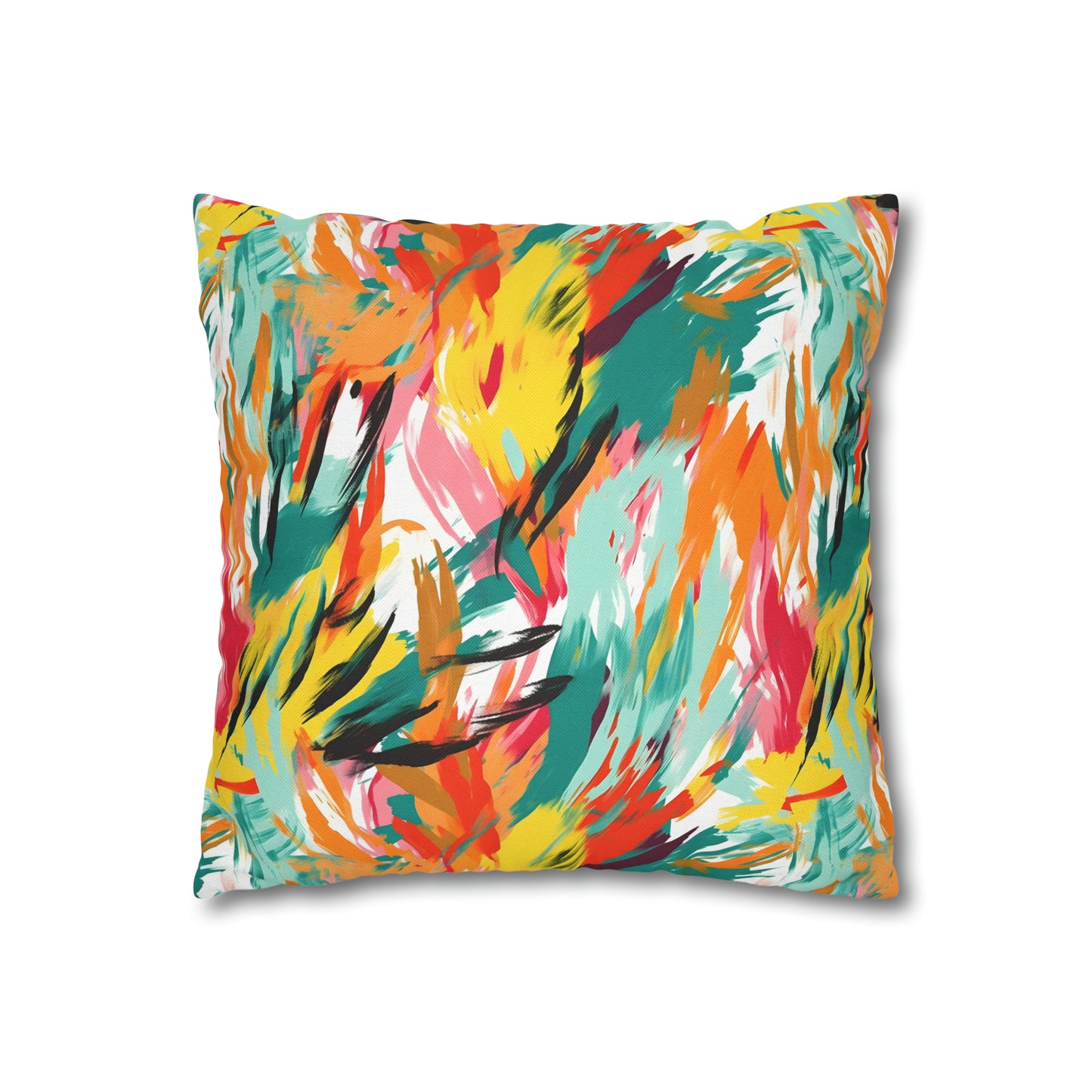 Exotic Flora and Fauna Abstract Paints Pillow Case