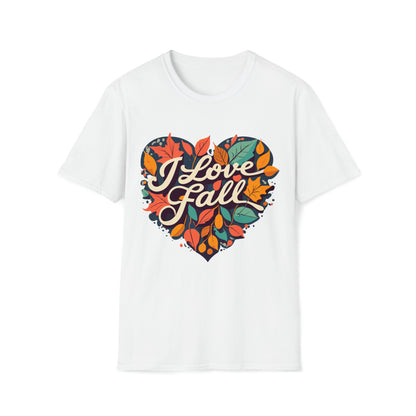 Heartfelt I Love Fall Tee - Embrace Autumn Vibes