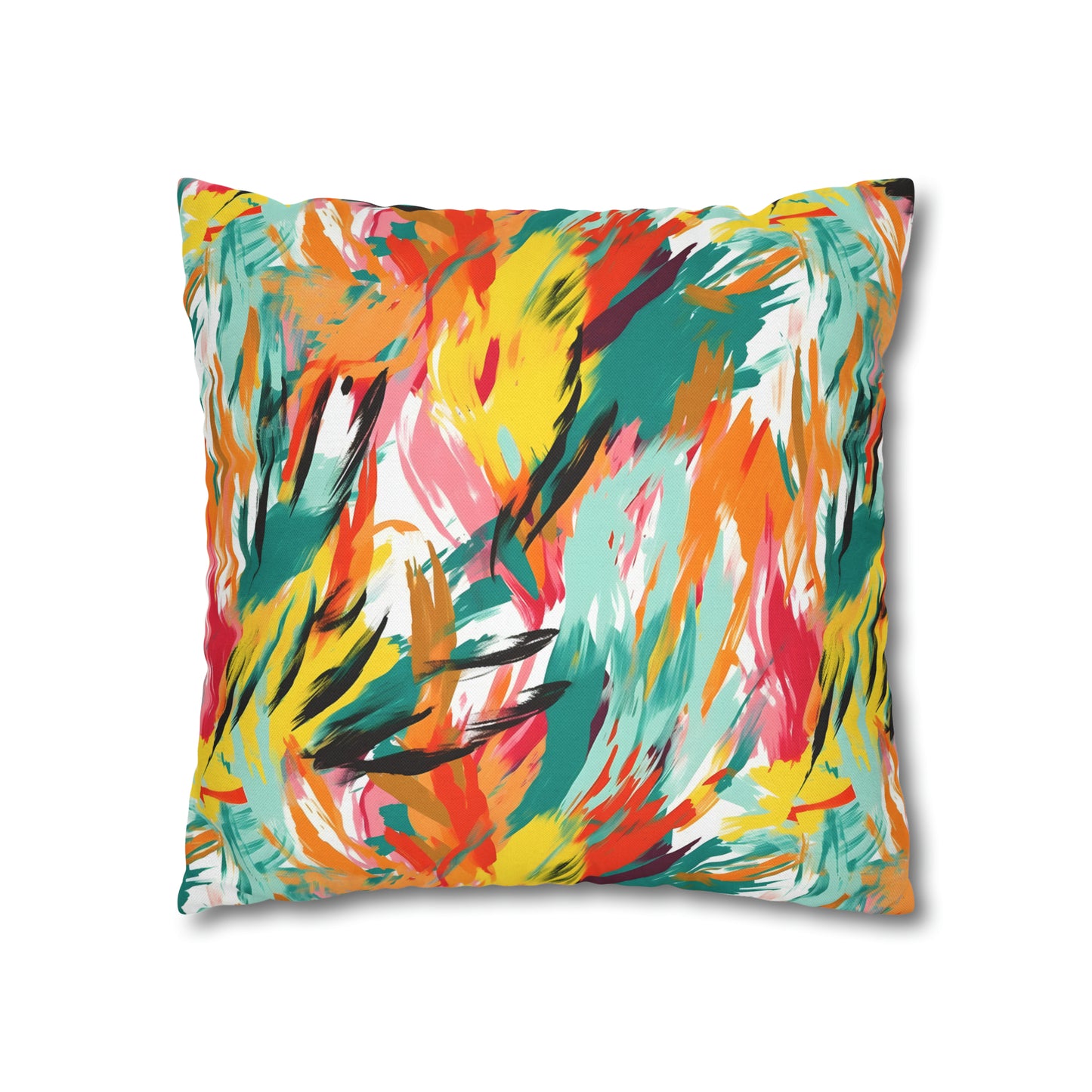 Exotic Flora and Fauna Abstract Paints Pillow Case