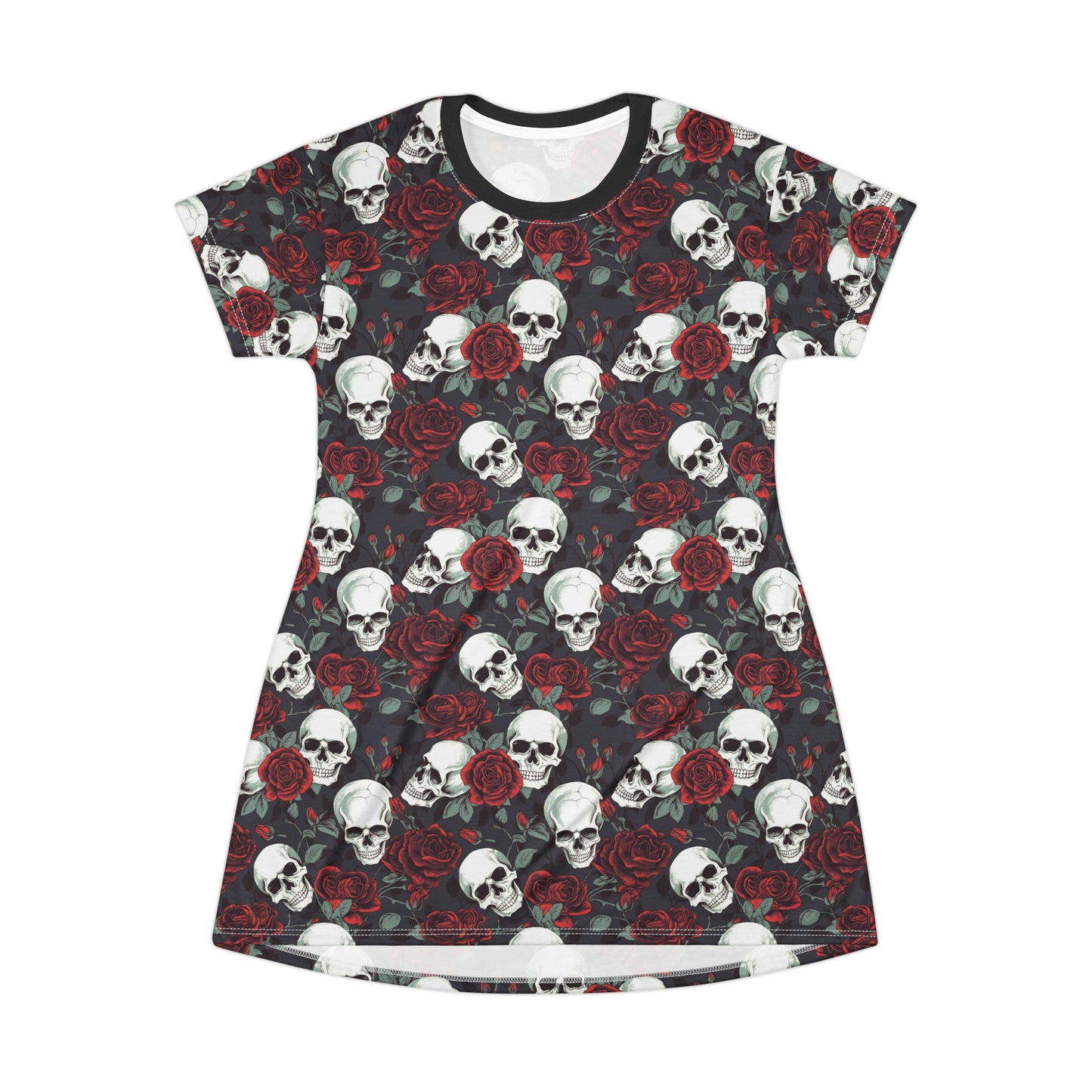 Skulls and Roses T-Shirt Dress