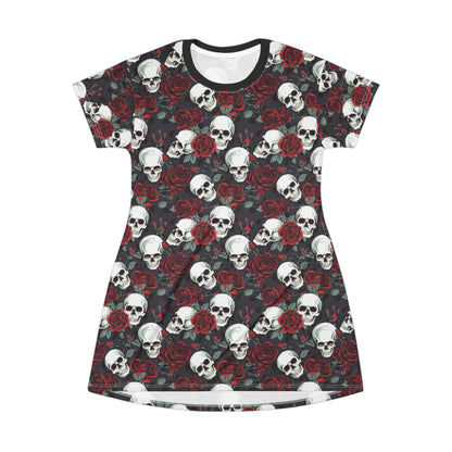 Skulls and Roses T-Shirt Dress