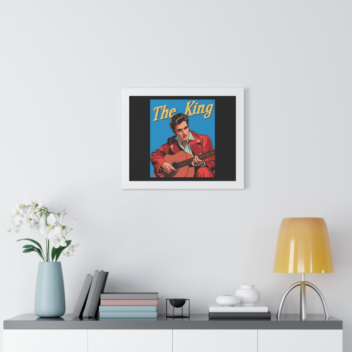 The King Elvis Presley Framed Poster - Iconic Rock and Roll Wall Art, Music Legend Home Decor