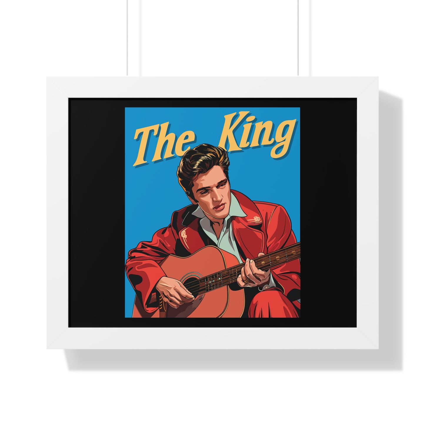 The King Elvis Presley Framed Poster - Iconic Rock and Roll Wall Art, Music Legend Home Decor